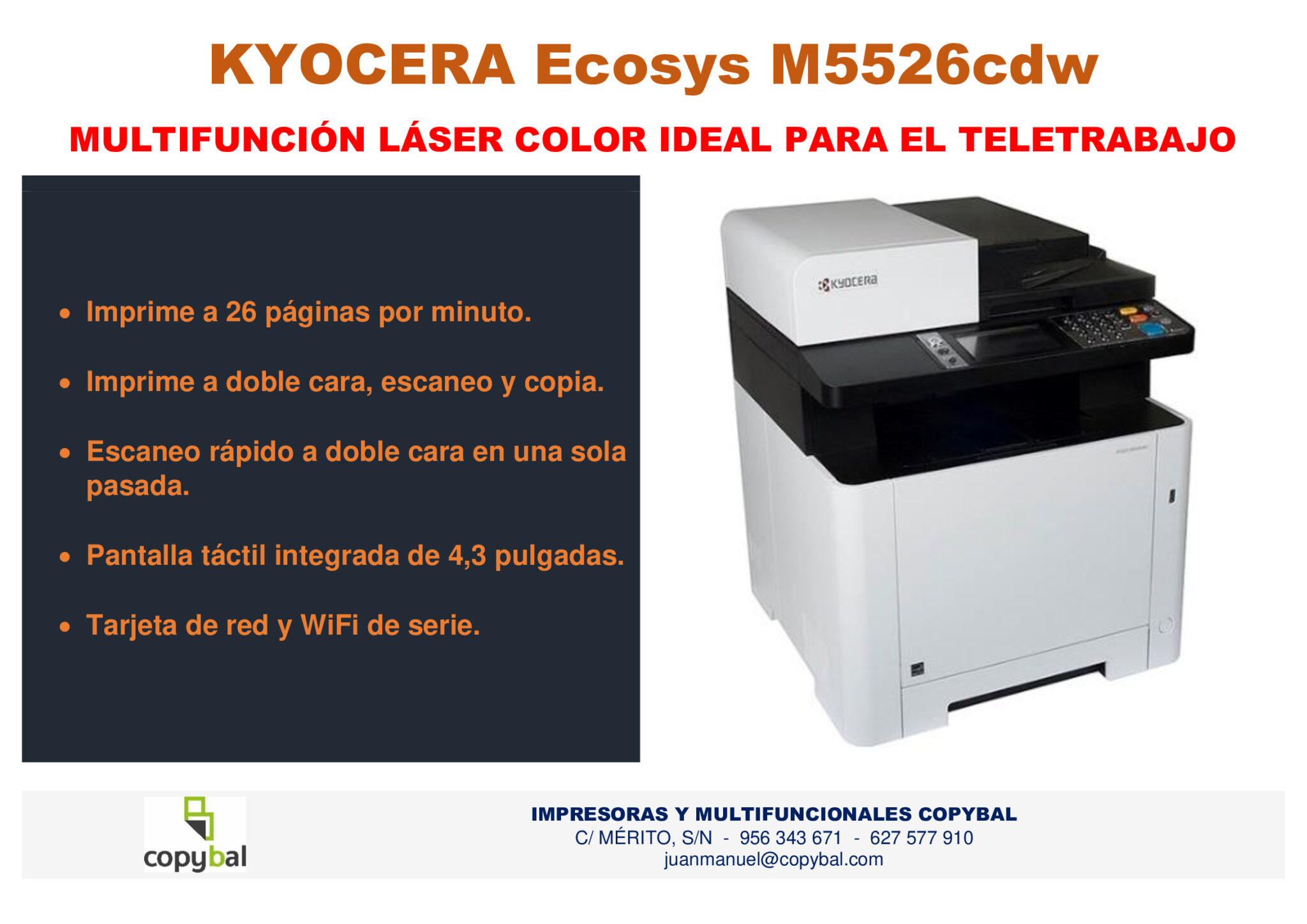 Kyocera M Cdw Impresoras Y Multifuncionales Copybal